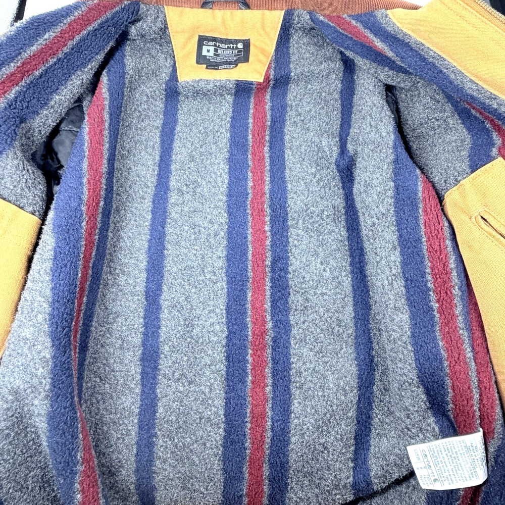 Carhartt Duck Detroit Relaxed Jacket Men's M Blanket Lined OJ3828-M Distressed - Picture 10 of 14
